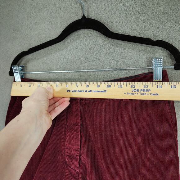 Eddie Bauer Corduroy Trousers 8P Petite‎ Women Burgundy Red Straight Leg 28x28 - Picture 4 of 10